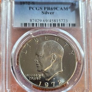 1972 Eisenhower Silver Dollar Coin